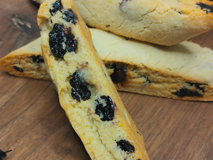 Blueberry, Lemon, & Almond Biscotti