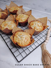 Load image into Gallery viewer, Sugar Shack Bake Shoppe - Lemon Poppyseed Muffins with Buttery Almond Streusel Topping
